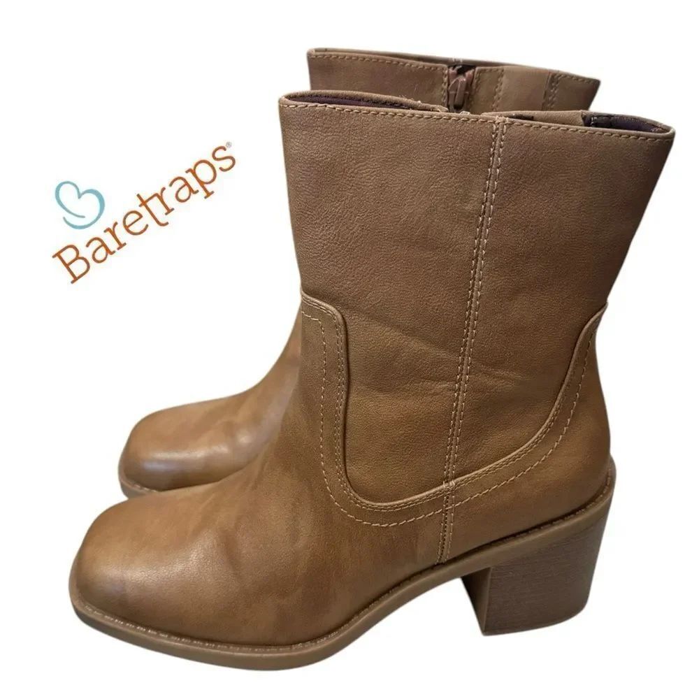 New Baretraps Mckenna Women's Sandstone Mid Calf Ankle Boot Booties 8